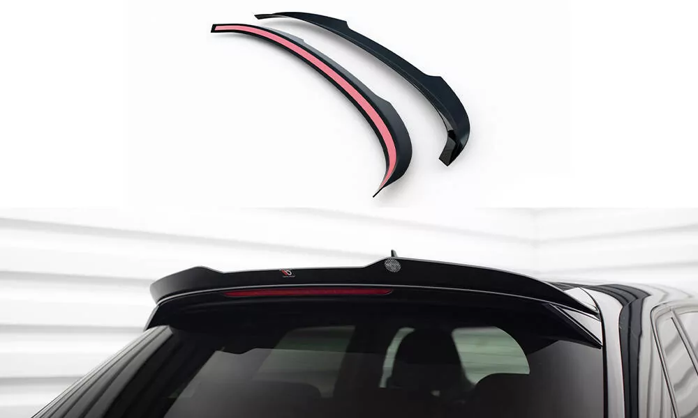 Spoiler CAP Für Audi A3 Sportback 8V Facelift Schwarz Hochglanz