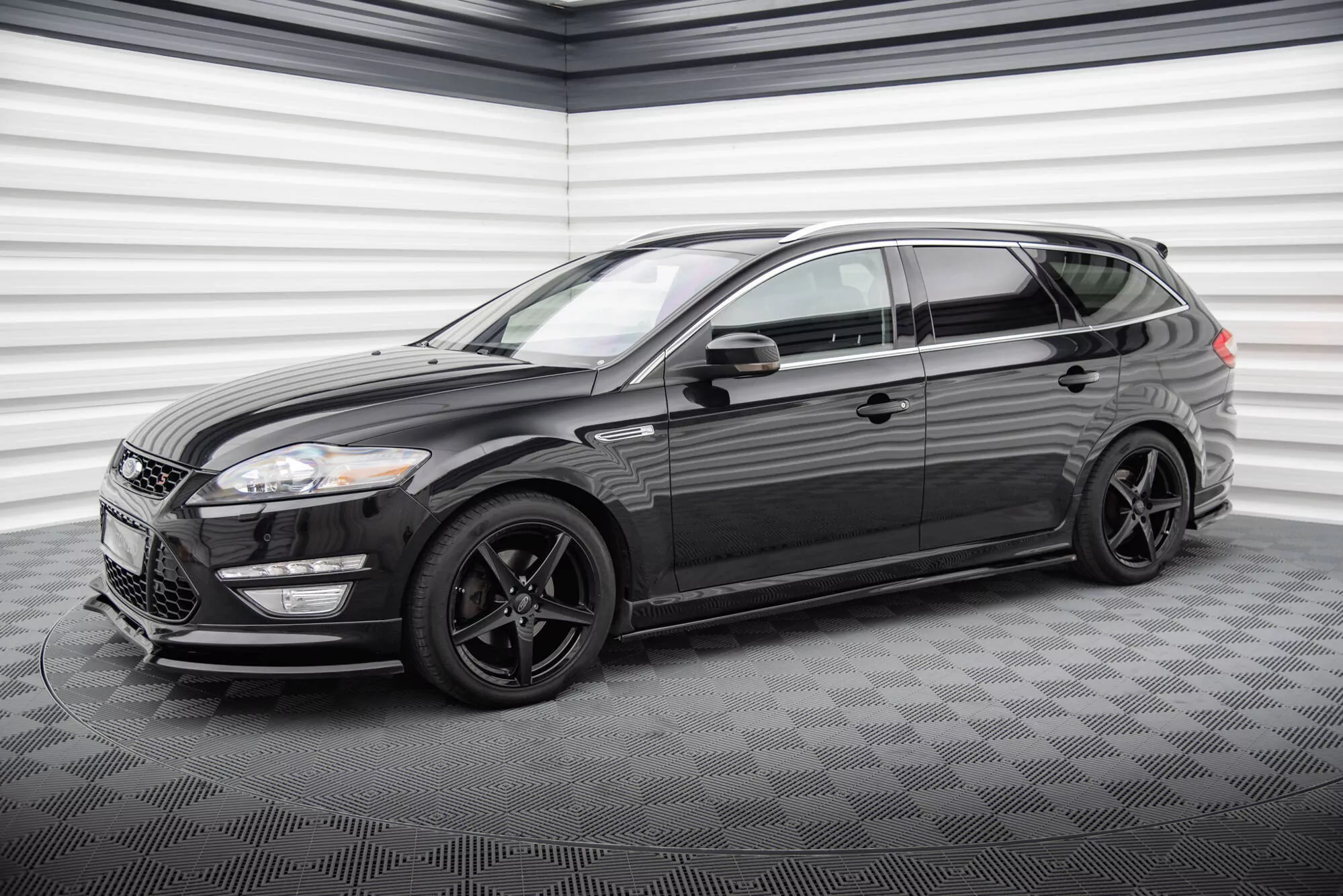 Seitenschweller Ansatz Für Ford Mondeo ST-Line Mk4 Facelift Schwarz Hochglanz