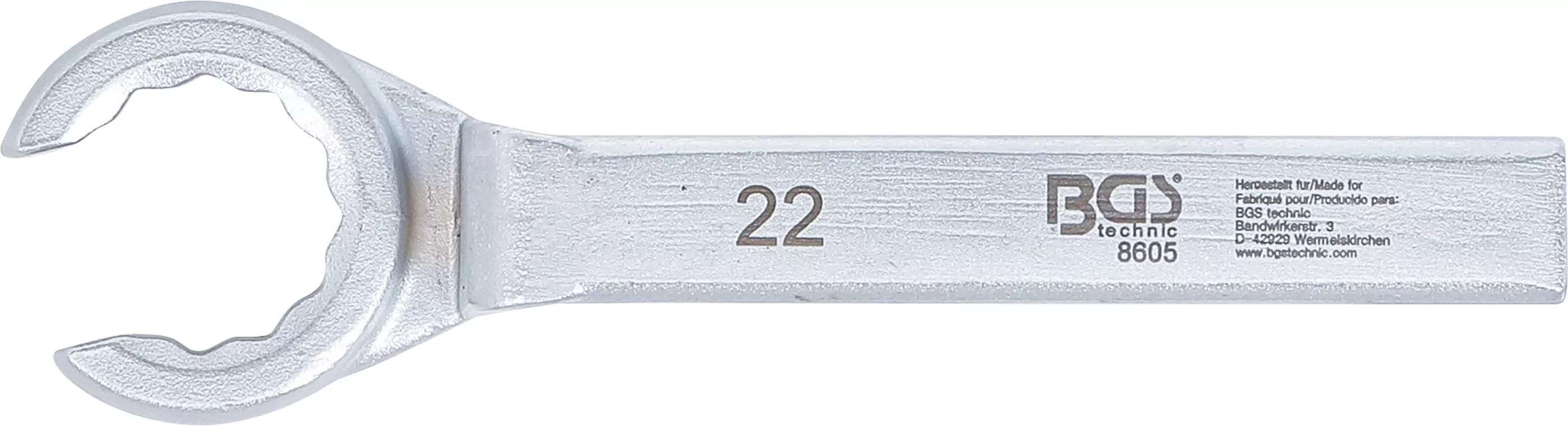 Spezial-Ringschlüssel für Lambdasonden, offen | SW 22 mm