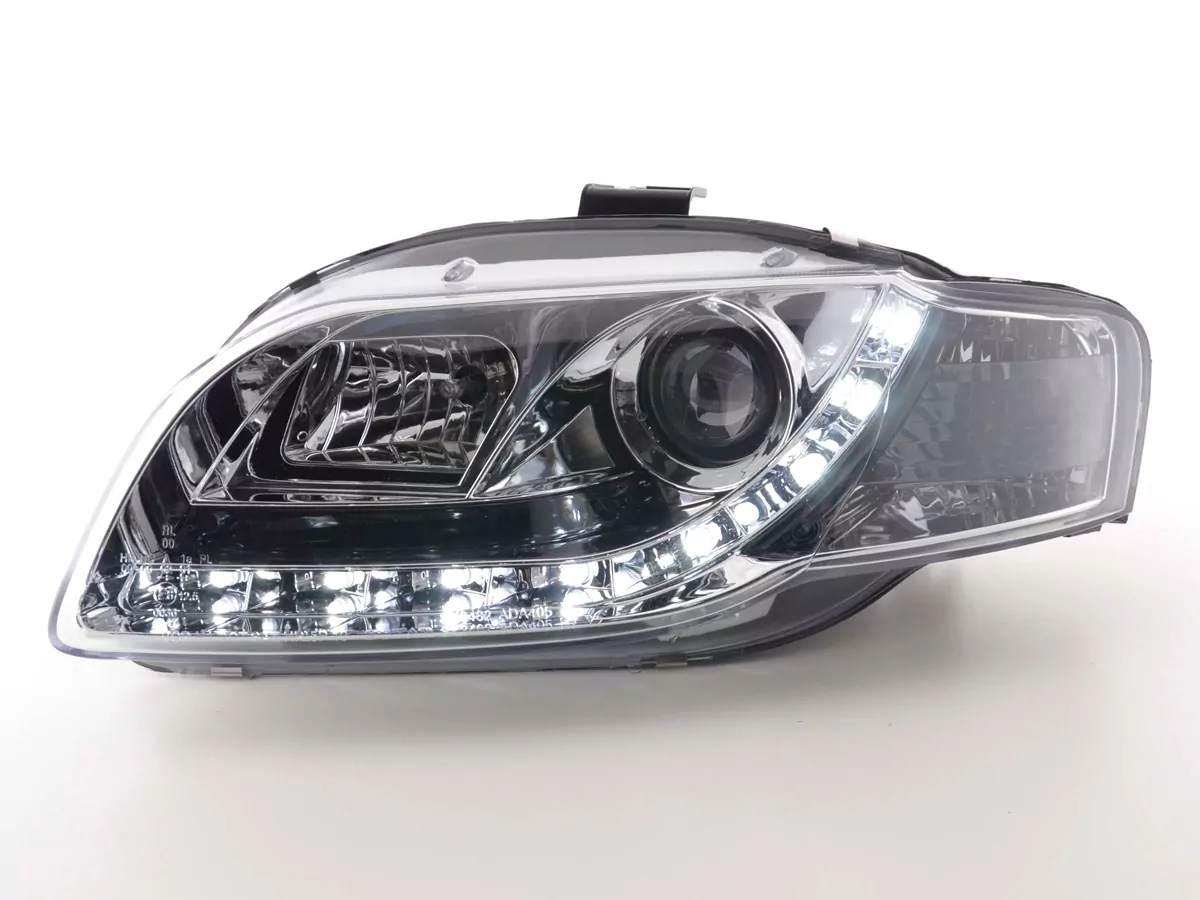 Scheinwerfer Set Daylight LED Tagfahrlicht Audi A4 Typ 8E Bj. 04-08 chrom