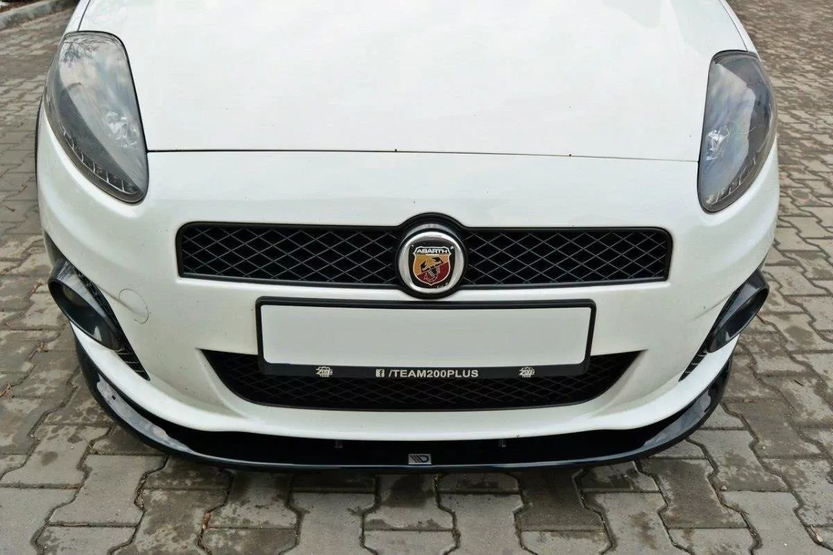 Front Ansatz Passend Für V.2 Passend Für FIAT GRANDE PUNTO ABARTH Schwarz Hochglanz Schwarz Hochglanz