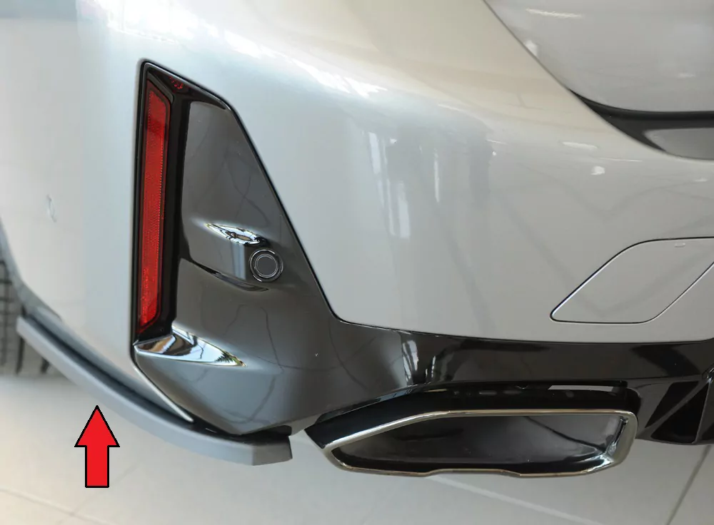 Rieger Heckschürzenansatz seitlich links matt schwarz für BMW 3er G21  (G3K) Touring 07.22- (ab Facelift) LCI