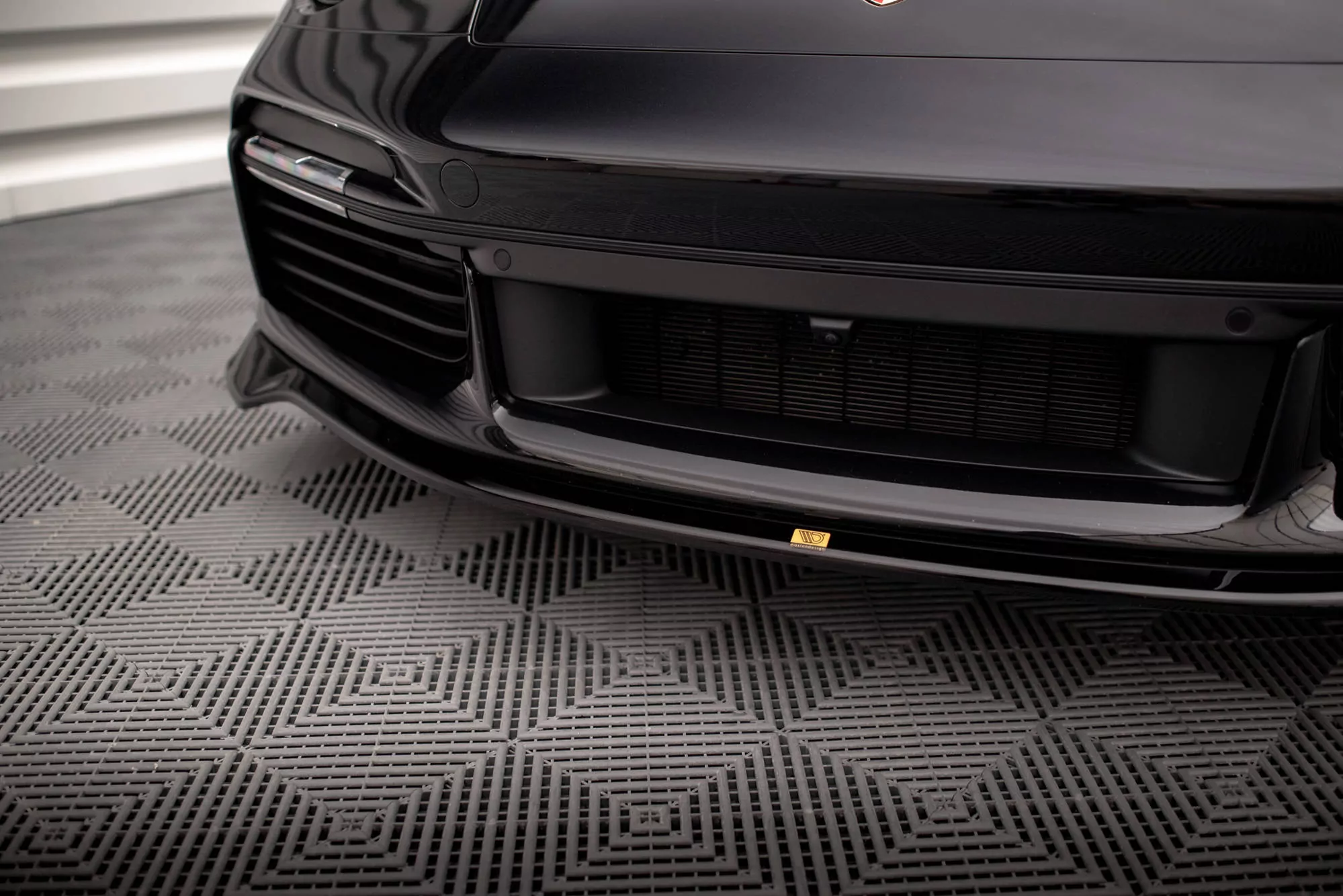 Front Ansatz Für Porsche 911 Turbo S 992 Schwarz Hochglanz