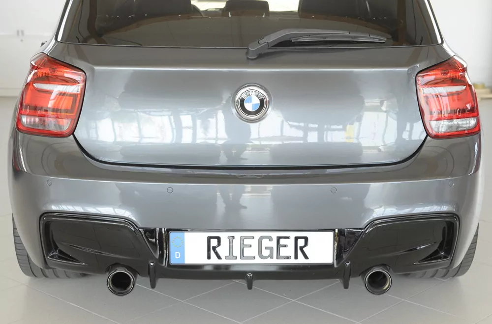 Rieger Heckeinsatz für BMW 1er F21  (1K2) | Lim. / 2-tür. 09.12-03.2015 (bis Facelift) nur für M-Paket-Heckschürze, nur 135i