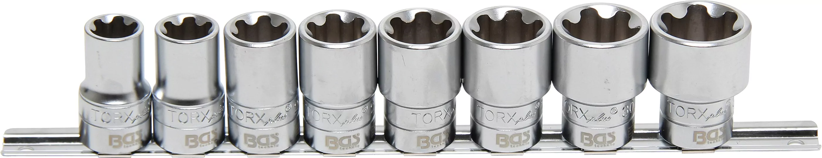 Steckschlüssel-Einsatz-Satz T-Profil Plus (für Torx Plus) | Antrieb Innenvierkant 12,5 mm (1/2") | SW 18EP - 32EP | 8-tlg.