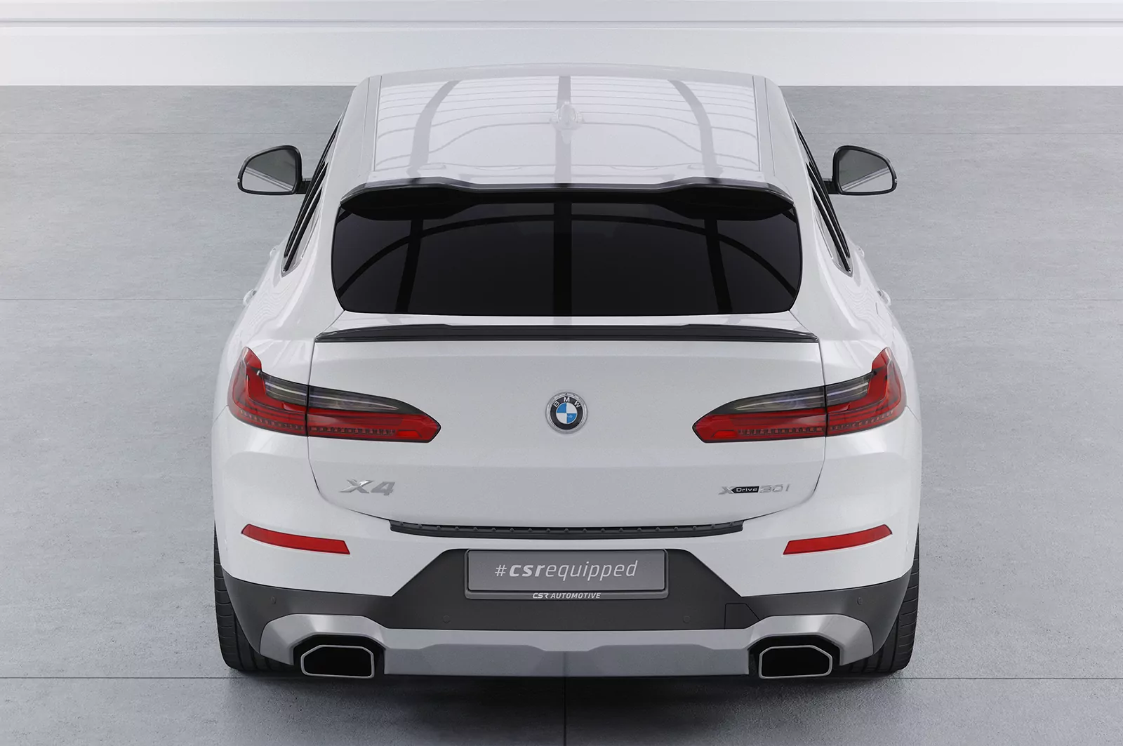 Heckflügel mit ABE für BMW X4 G02 HF011 Schwarz Strukturiert