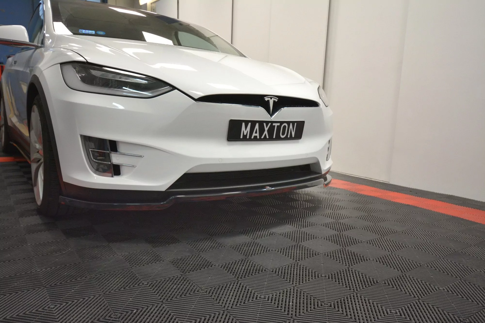 Front Ansatz Passend Für V.1 Passend Für TESLA MODEL X Schwarz Hochglanz Schwarz Hochglanz