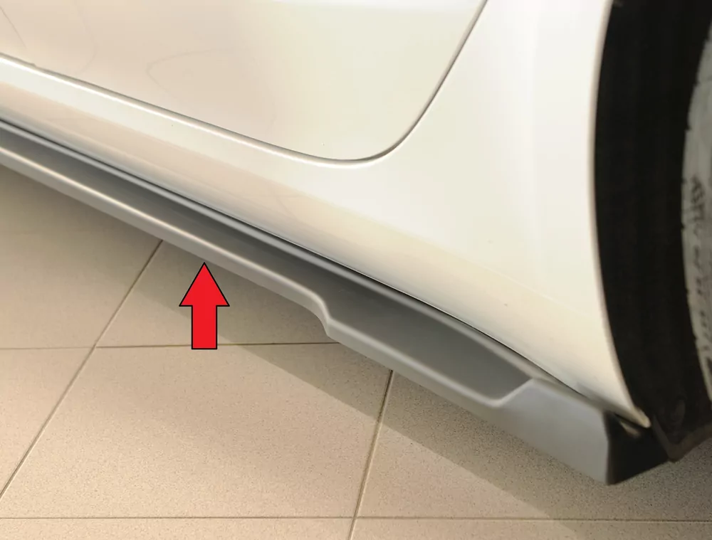 Rieger Seitenschweller links ansatz matt schwarz für Tesla Model 3  (003)  10.23- (ab Facelift)