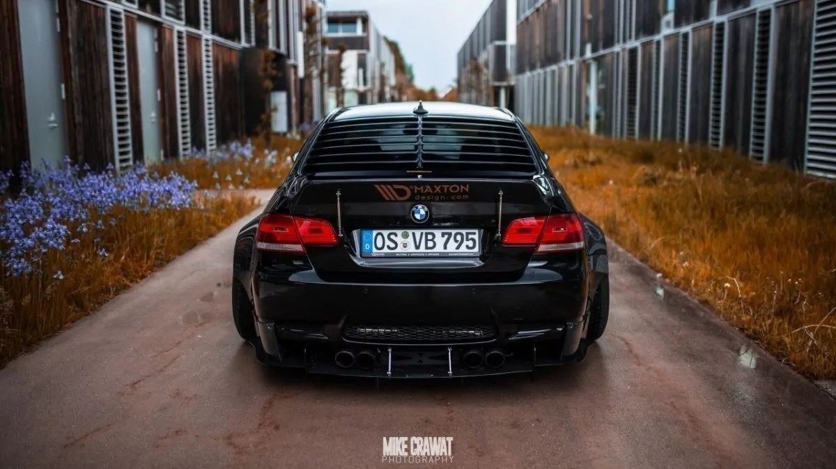 BMW M3 E92 Heckscheiben Jalousie Spoiler Schwarz Hochglanz