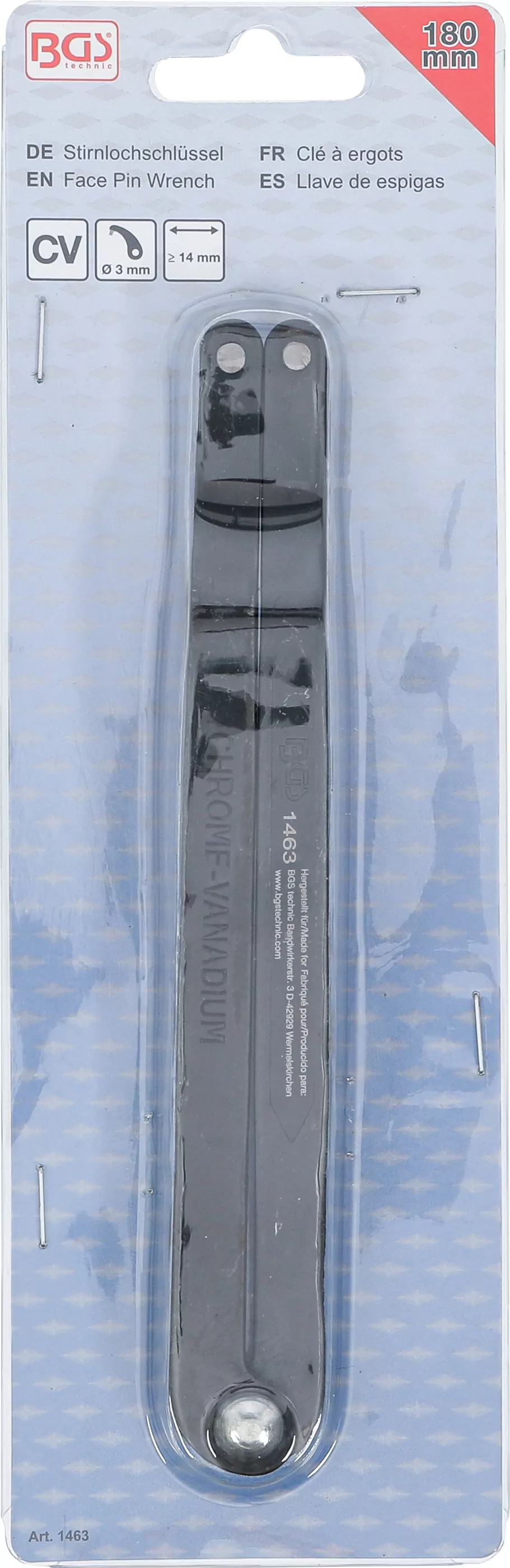 Stirnlochschlüssel | verstellbar | 180 mm