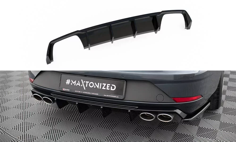 Diffusor Heck Ansatz Passend Für Passend Für V.3 Seat Leon Cupra ST Mk3 FL