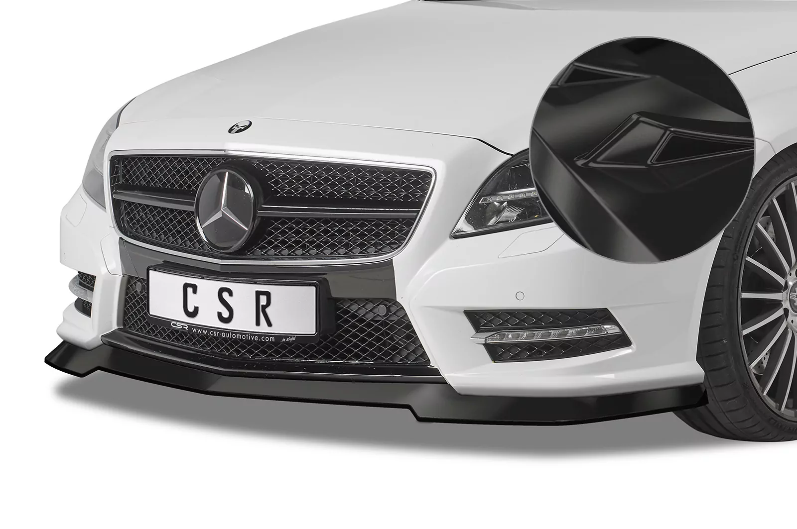 Cup-Spoilerlippe mit ABE für Mercedes Benz CLS C218 / X218 AMG-Line Glossy (schwarz hochglanz)
