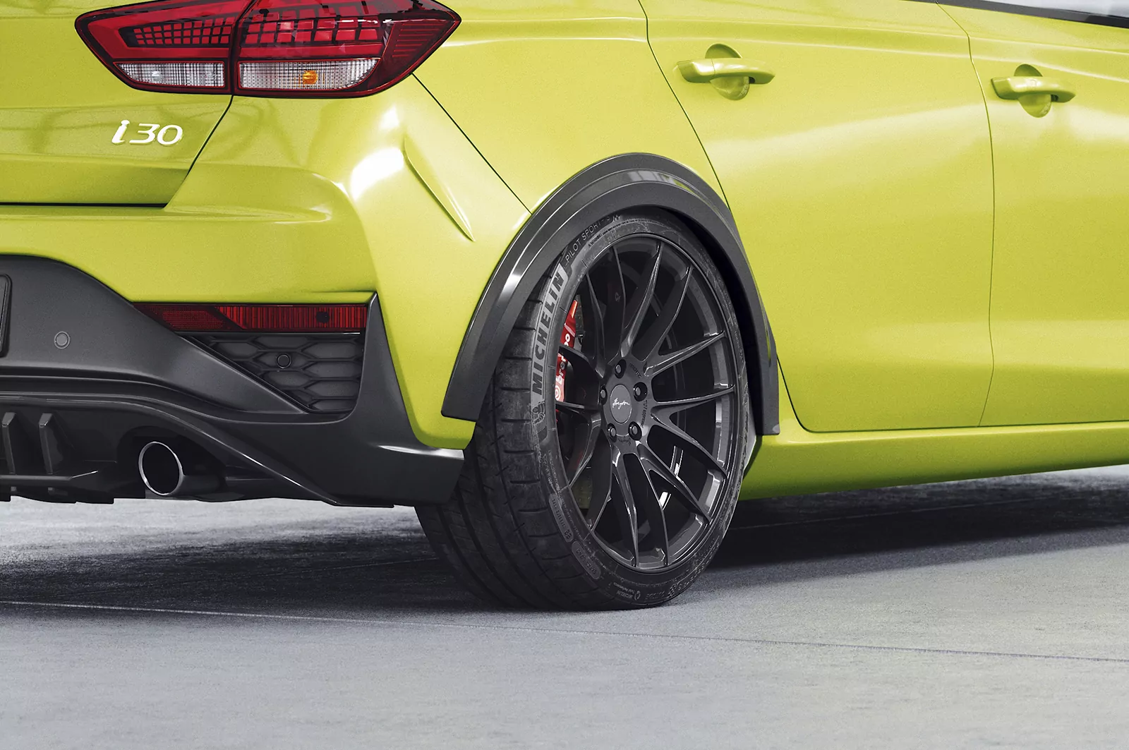 Kotflügelverbreiterung für Hyundai I30 (PD) VB035 Carbon Look Hochglanz