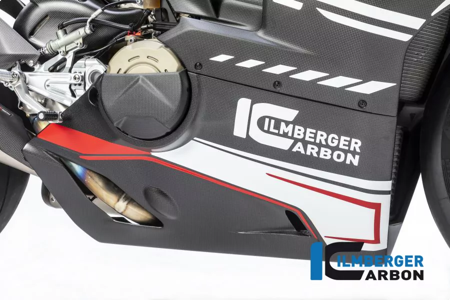 Ilmberger Carbon Verkleidungsunterteil für Akrapovic Slip On Auspuff für Ducati Panigale V4 / V4S ab2018