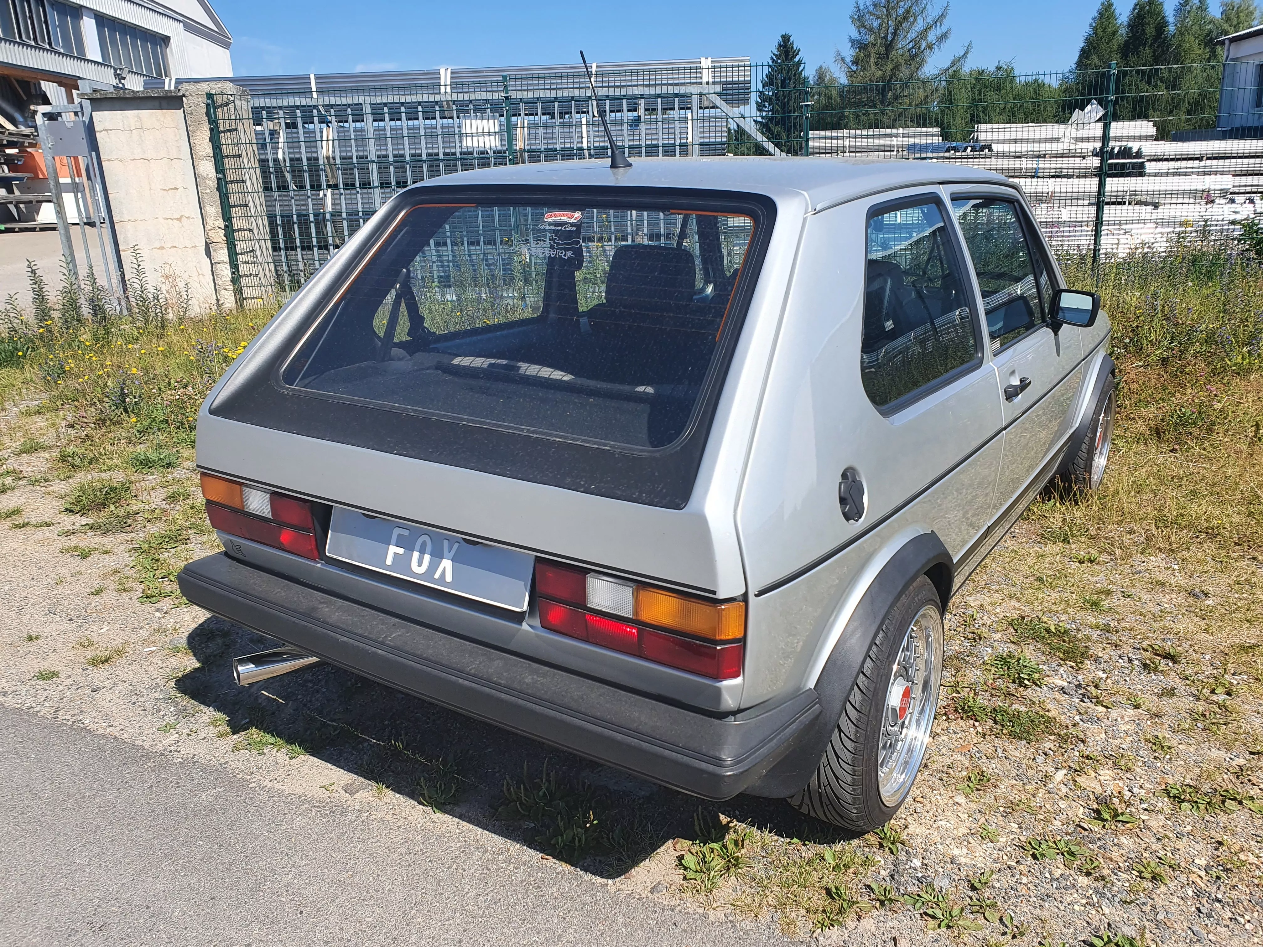 VW Golf I GTI  Endschalldämpfer Ø63,5mm - 1x63,5 Typ 10 nach links führend