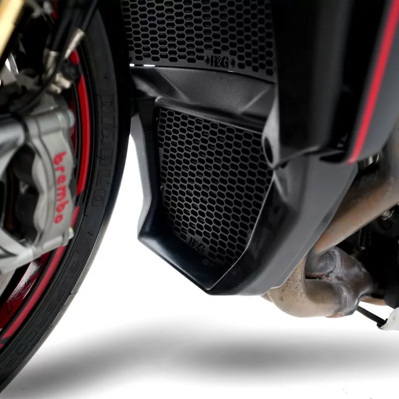 R&G Kühlergitter Schutz PRO BLACK Ölkühler MV Agusta Brutale 1000 RR / RS / Oro