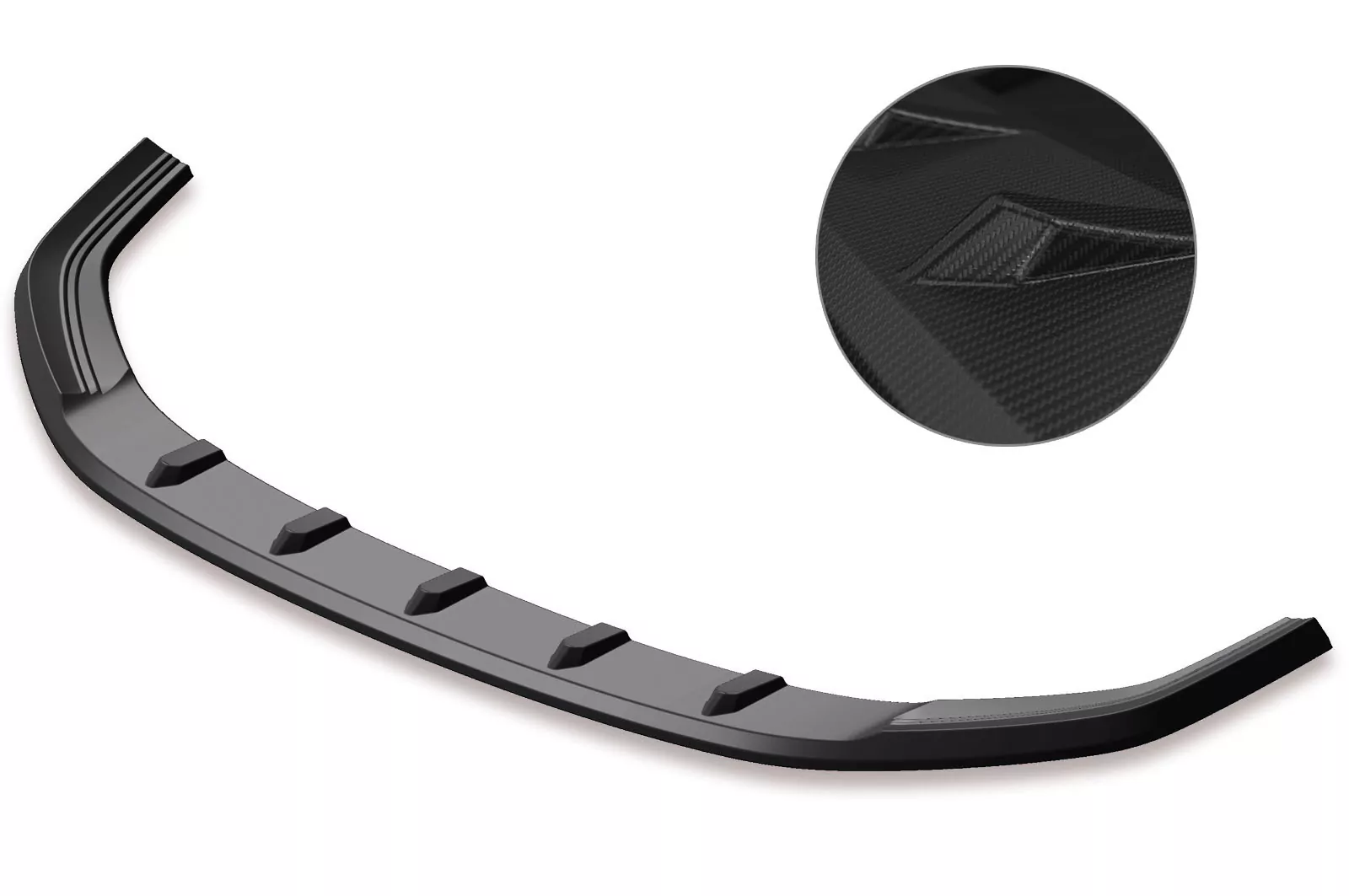 Cup-Spoilerlippe mit ABE für VW Polo VI 2G (Typ AW) GTI / R-Line CSL425-M Carbon Look (matt)