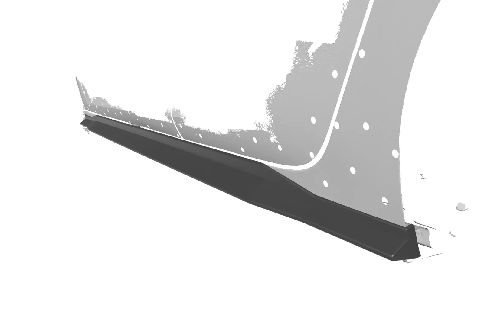 Seitenschweller für Opel Corsa F SS541 Schwarz Strukturiert