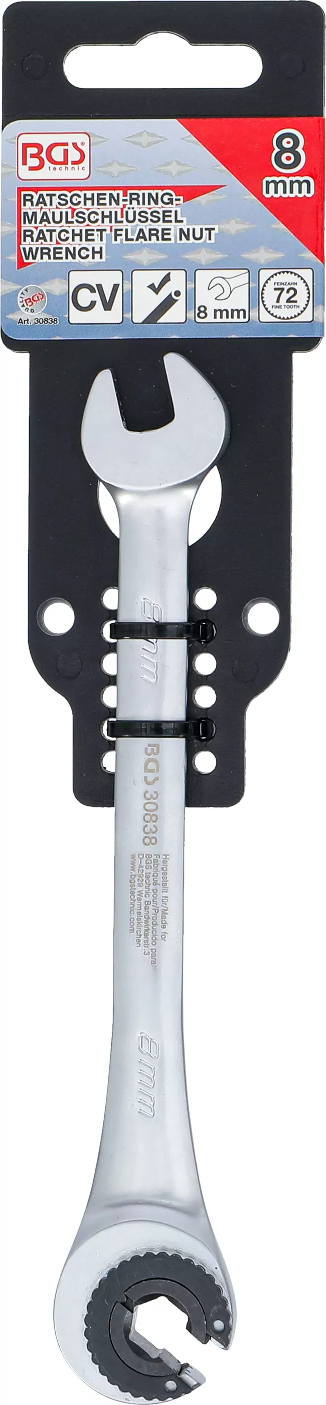 Ratschenring-Maulschlüssel | offen | SW 8 mm