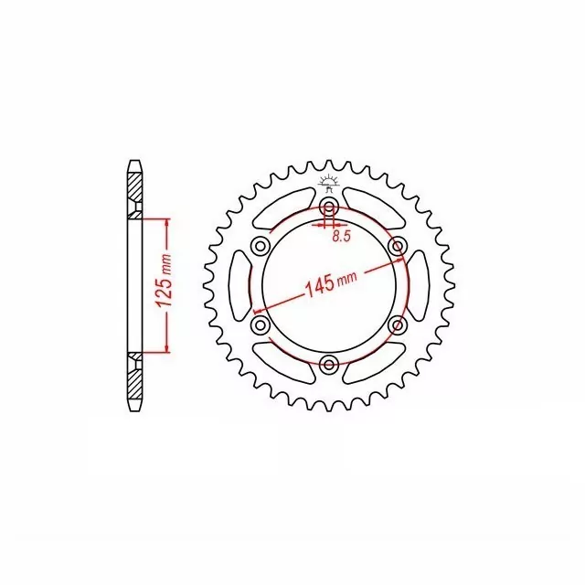 EK-Chain Kettensatz 520DEX für Cagiva 125 Cruiser Modelljahr 1987-89