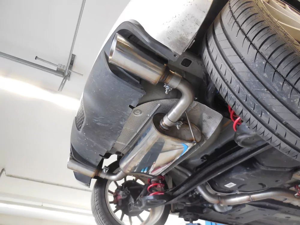 Fiat 500 Abarth  Endschalldämpfer quer Ausgang rechts/links - 1x100 Typ 25 rechts/links