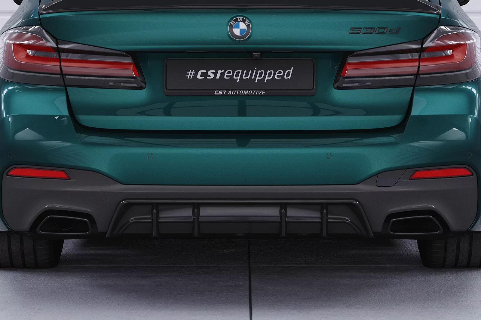 Heckansatz für BMW 5er G30 / G31 M-Paket HA486 Schwarz Strukturiert