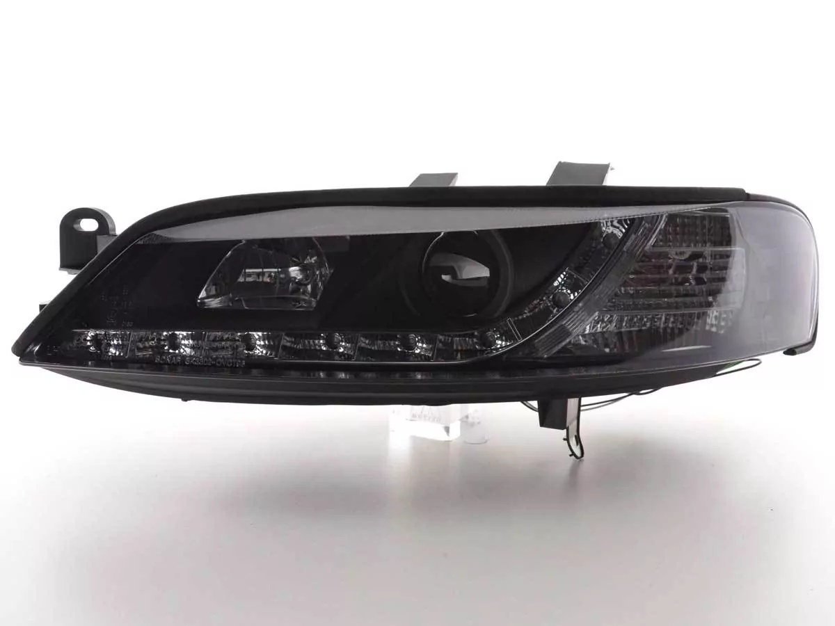 Scheinwerfer Set Daylight LED TFL-Optik Opel Vectra B Bj. 96-99 schwarz