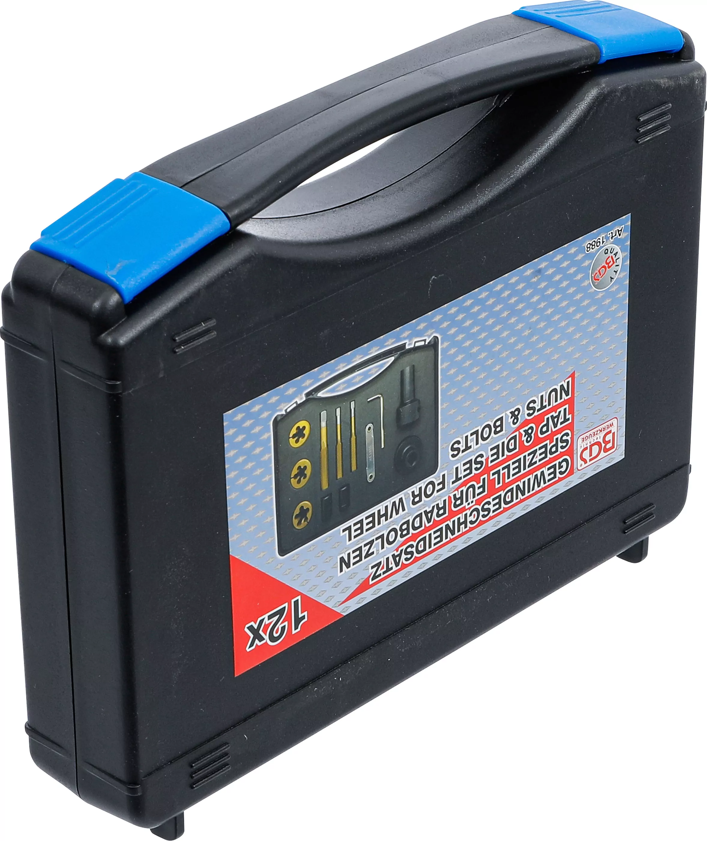 Gewindebohrer-/Schneideisen-Satz für Radmuttern und Bolzen | 12-tlg.