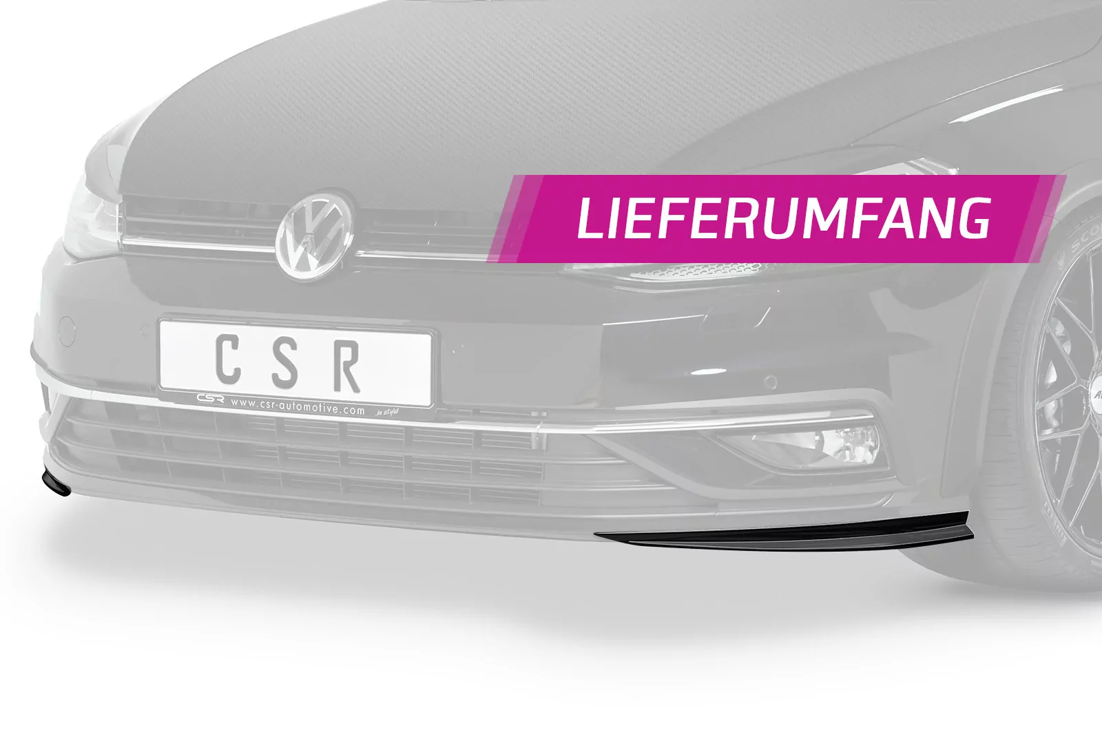 Frontansatz für VW Golf 7 Basis Lackierfreundlich (schwarz matt)