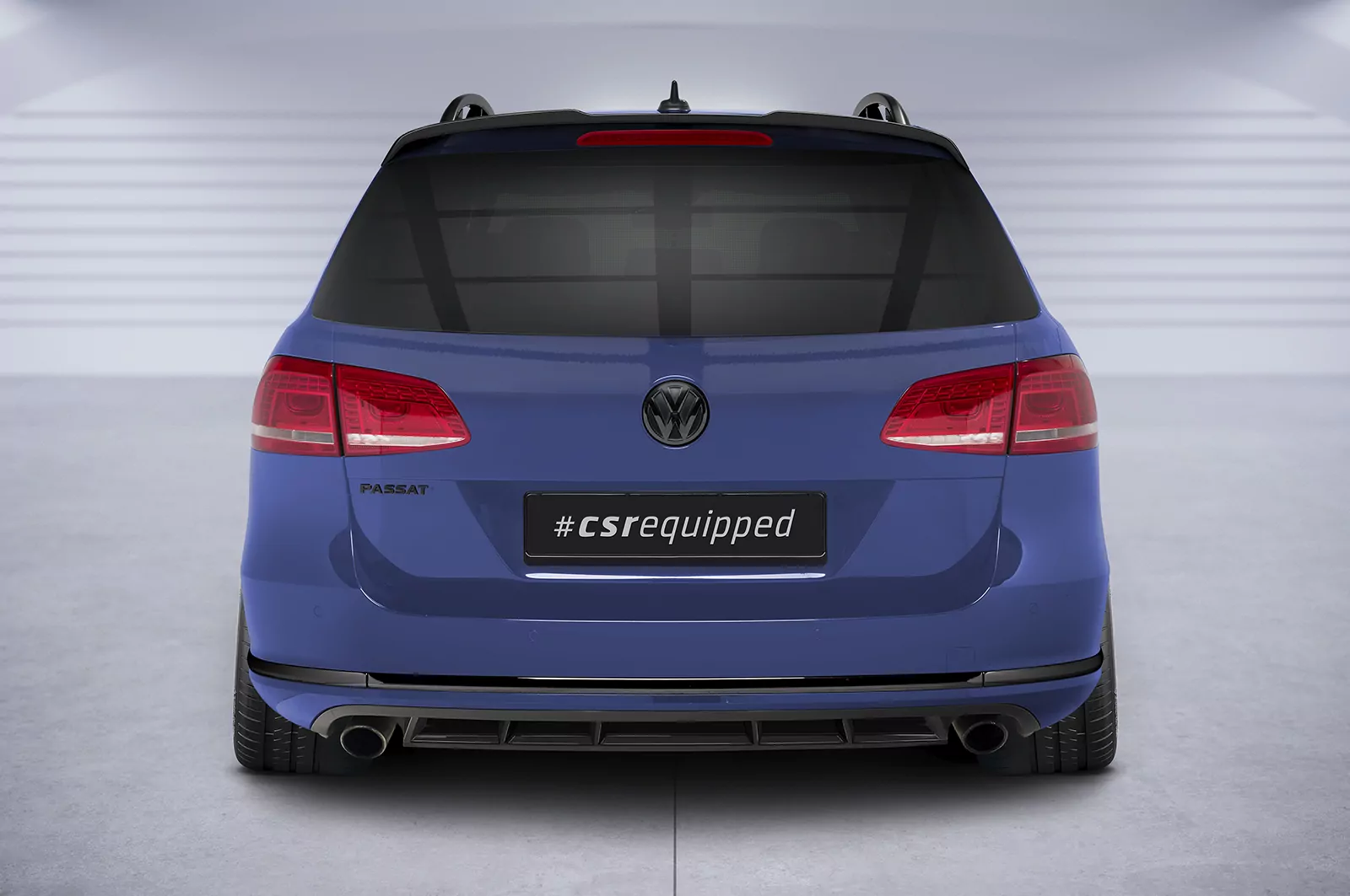 Heckansatz für VW Passat B7 Typ 3C Variant HA243 Strukturiert (schwarz matt)