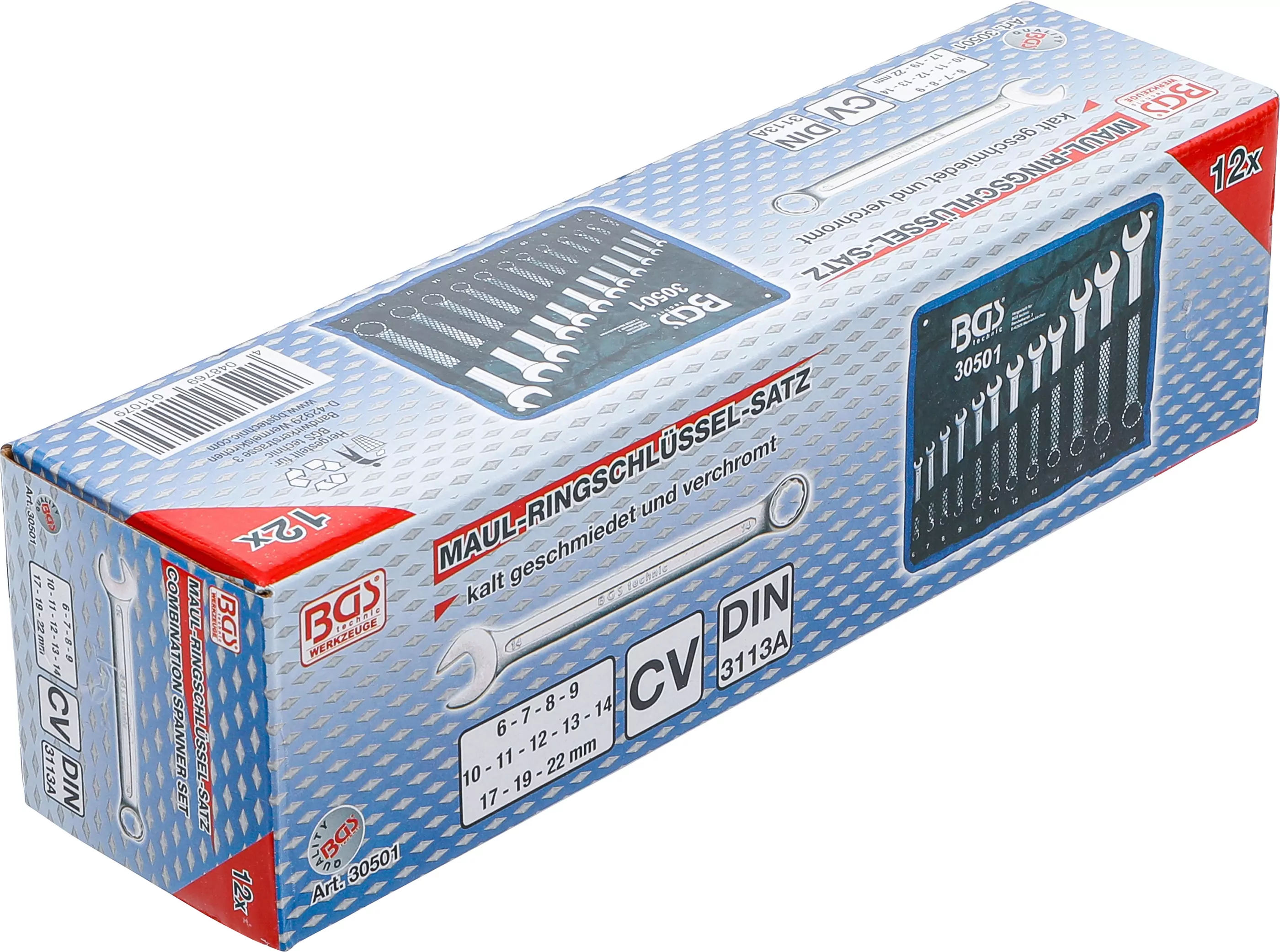 Maul-Ringschlüssel-Satz | SW 6 - 22 mm | 12-tlg.