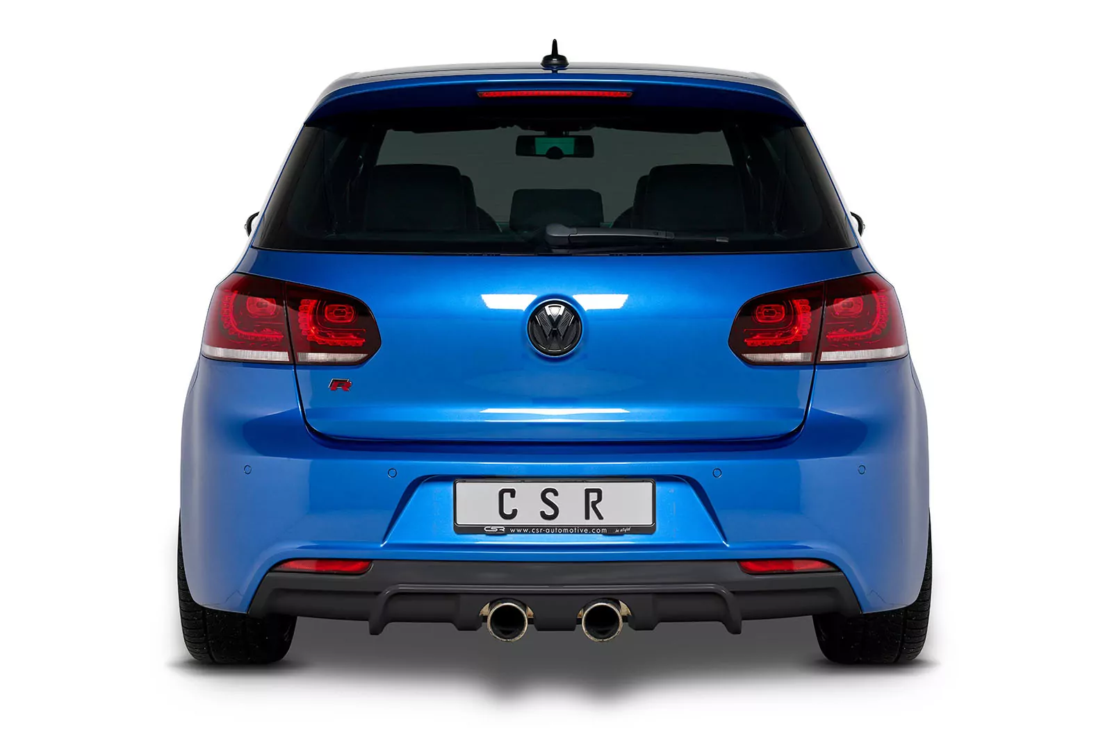 Heckansatz für VW Golf 6 R HA268 Strukturiert (schwarz matt)