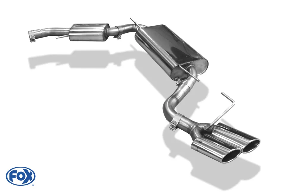 VW T4 - 2,5l TDI  Sidepipe bestehend aus End- und Vorschalldämpfer mit Ausgang an der Fahrerseite - 2x106x71 Typ 38