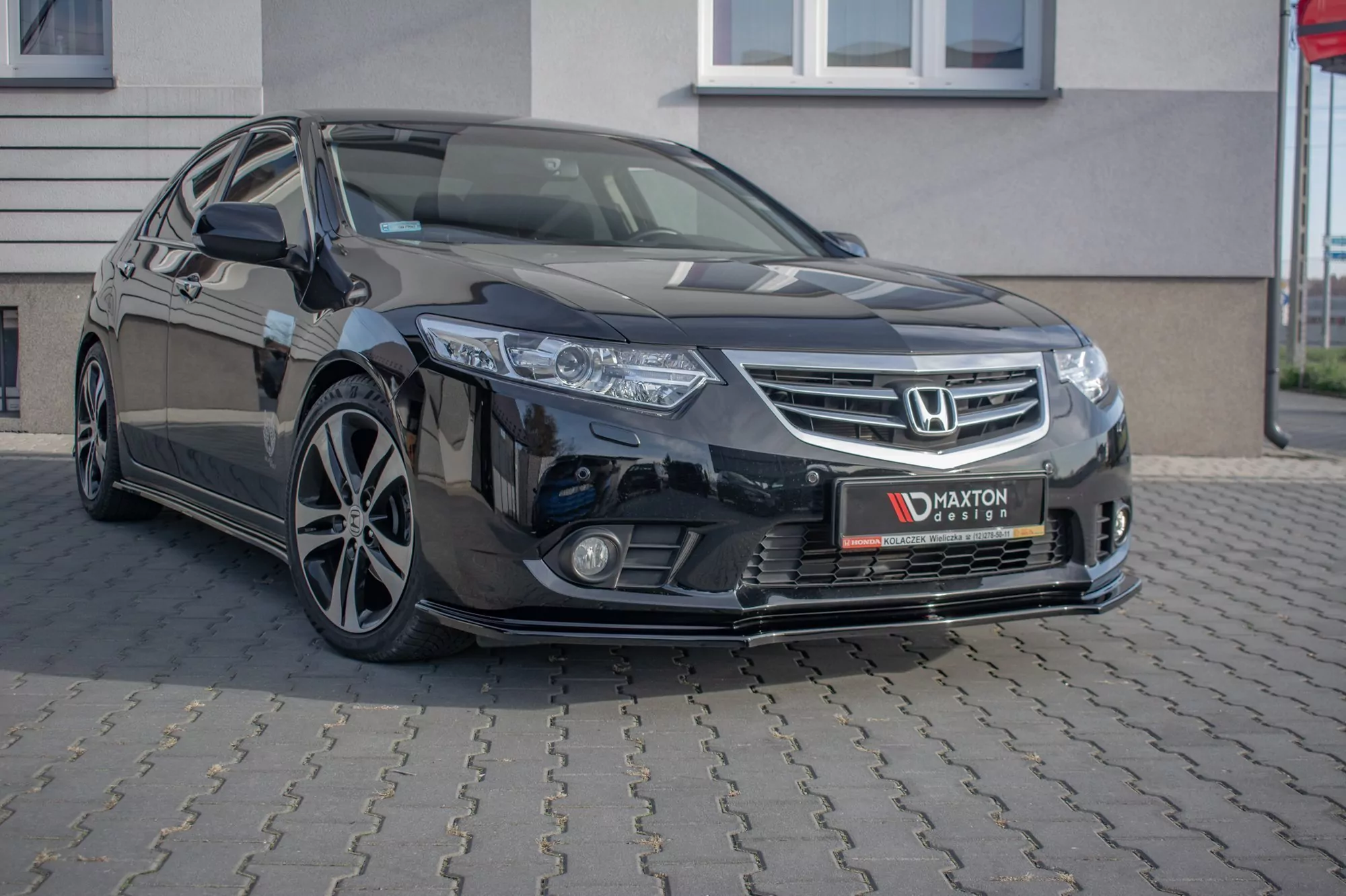 Front Ansatz Passend Für Passend Für Honda Accord VIII (CU Serie) FL Schwarz Hochglanz Schwarz Hochglanz