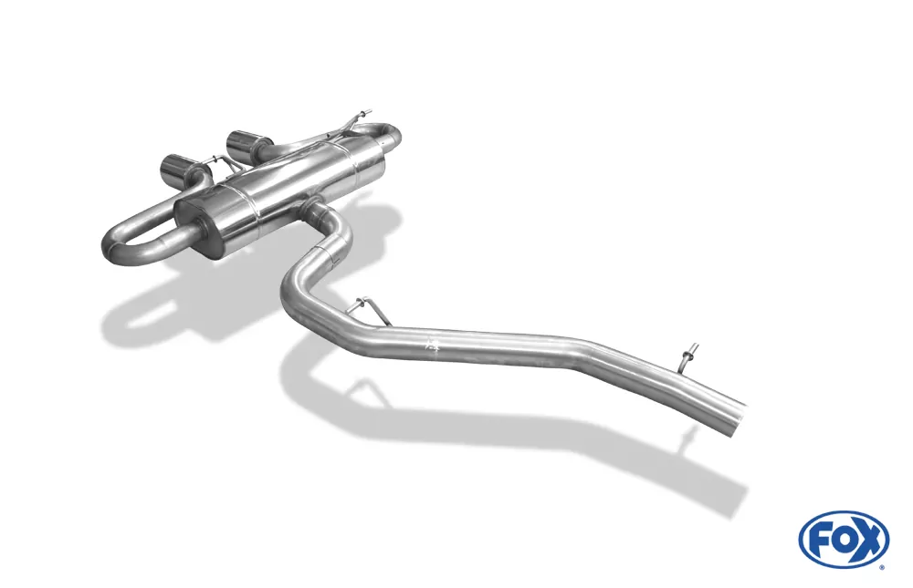 VW Golf VI R 4motion  Endschalldämpfer Ausgang mittig - 2x100 Typ 16