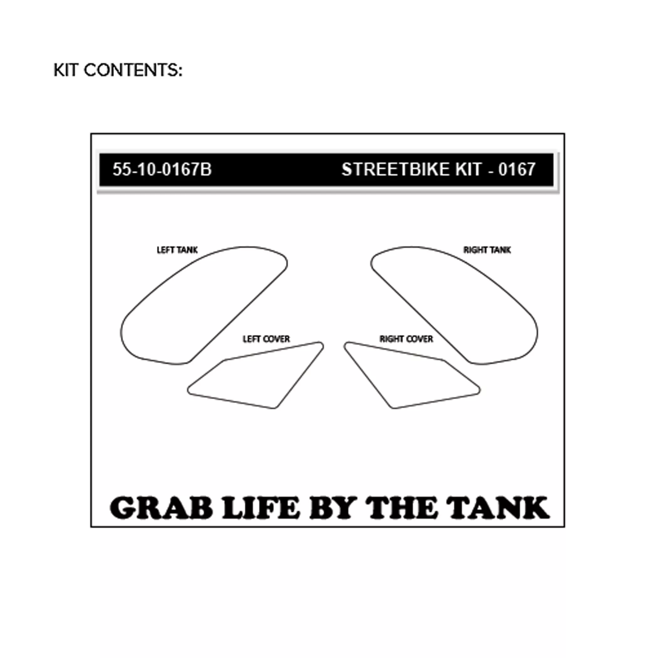 Stompgrip Traction Pad Volcano für Honda CB500 F / R 19-22 Schwarz