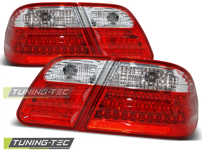 Led Tail Lights Red White Fits Mercedes W210 95-03.02