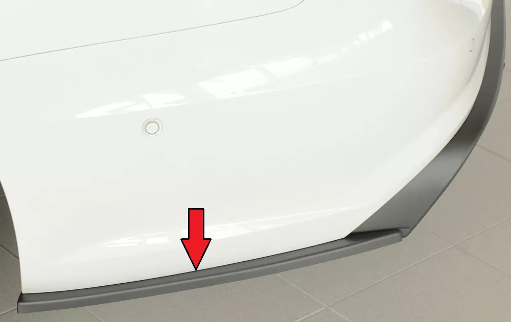 Rieger Heckschürzenansatz seitlich links matt schwarz für Audi A6 S6 (4G/C7) Lim. 09.14- (ab Facelift)
