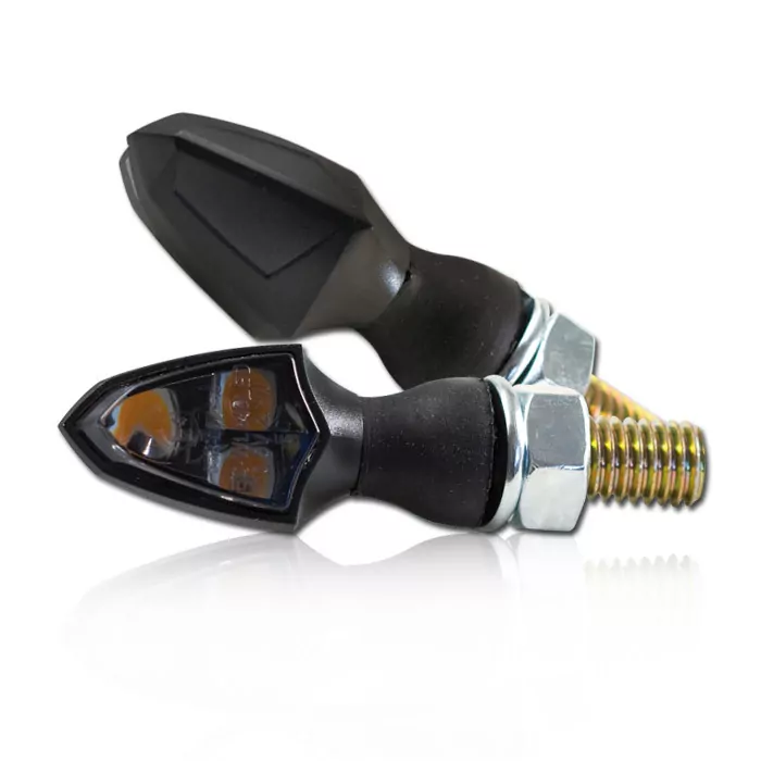 Smd-blinker Shield | Schwarz | Getönt | Paar | M8 | L 26 X B 16 X H 16,5 Mm | E-geprüft