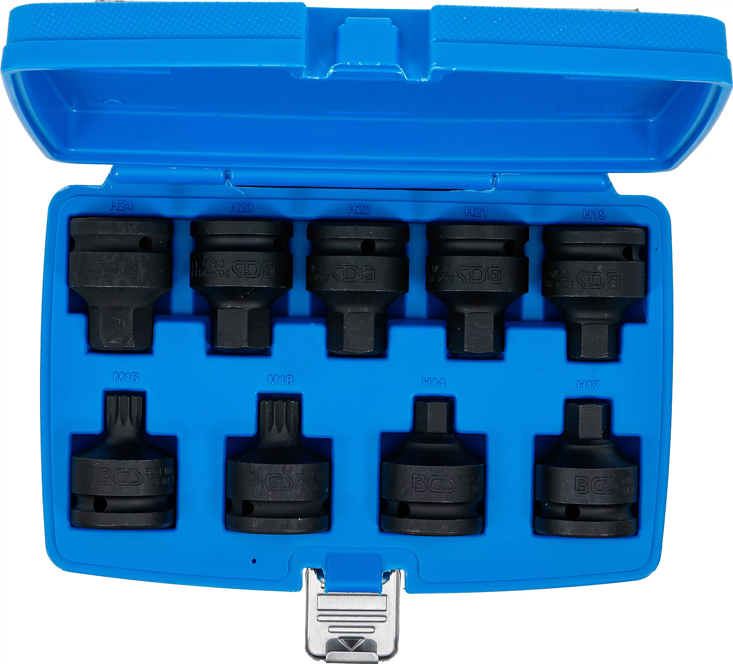 Kraft-Bit-Einsatz-Satz | Antrieb Innenvierkant 20 mm (3/4") | Innensechskant, Innenvielzahn (für XZN) | 9-tlg.