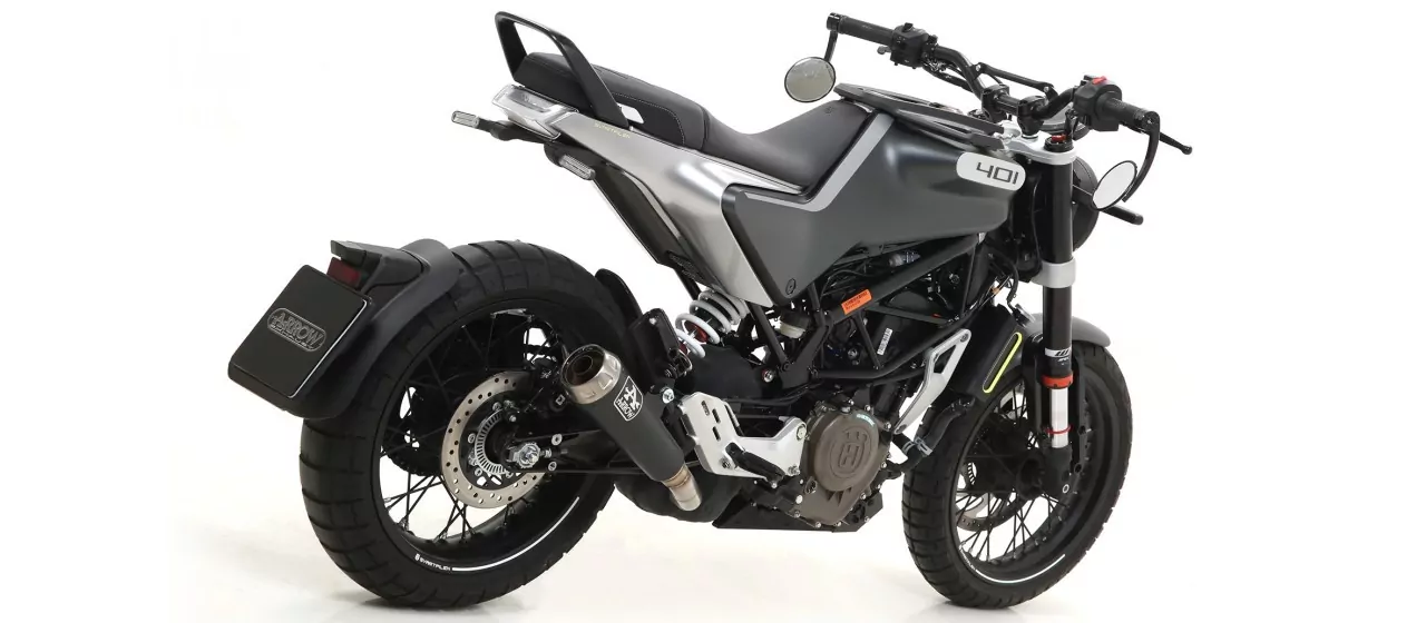 Arrow Pro-Race Edelstahl Schwarz Husqvarna Svartpilen / Vitpilen 401 20-