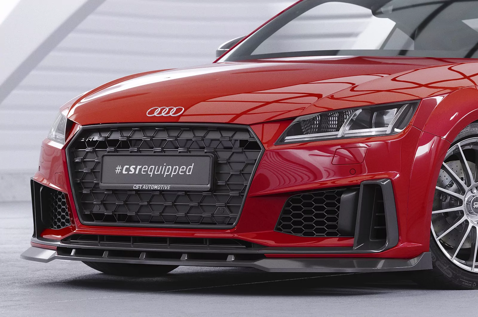 Cup-Spoilerlippe mit ABE für Audi TT FV/8S S-Line / TTS FV/8S CSL739 Schwarz Strukturiert