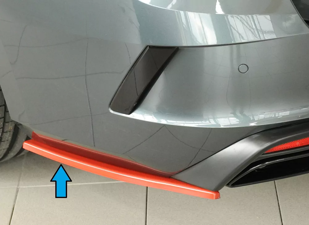 Rieger Heckschürzenansatz seitlich links matt schwarz für Skoda Octavia RS (NX) Lim. 08.24- (ab Facelift/PV)