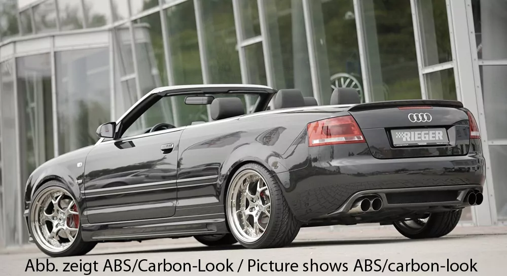 Rieger Seitenschweller rechts  matt schwarz für Audi A4 (8H) Cabrio 04.02-12.05 (bis Facelift)