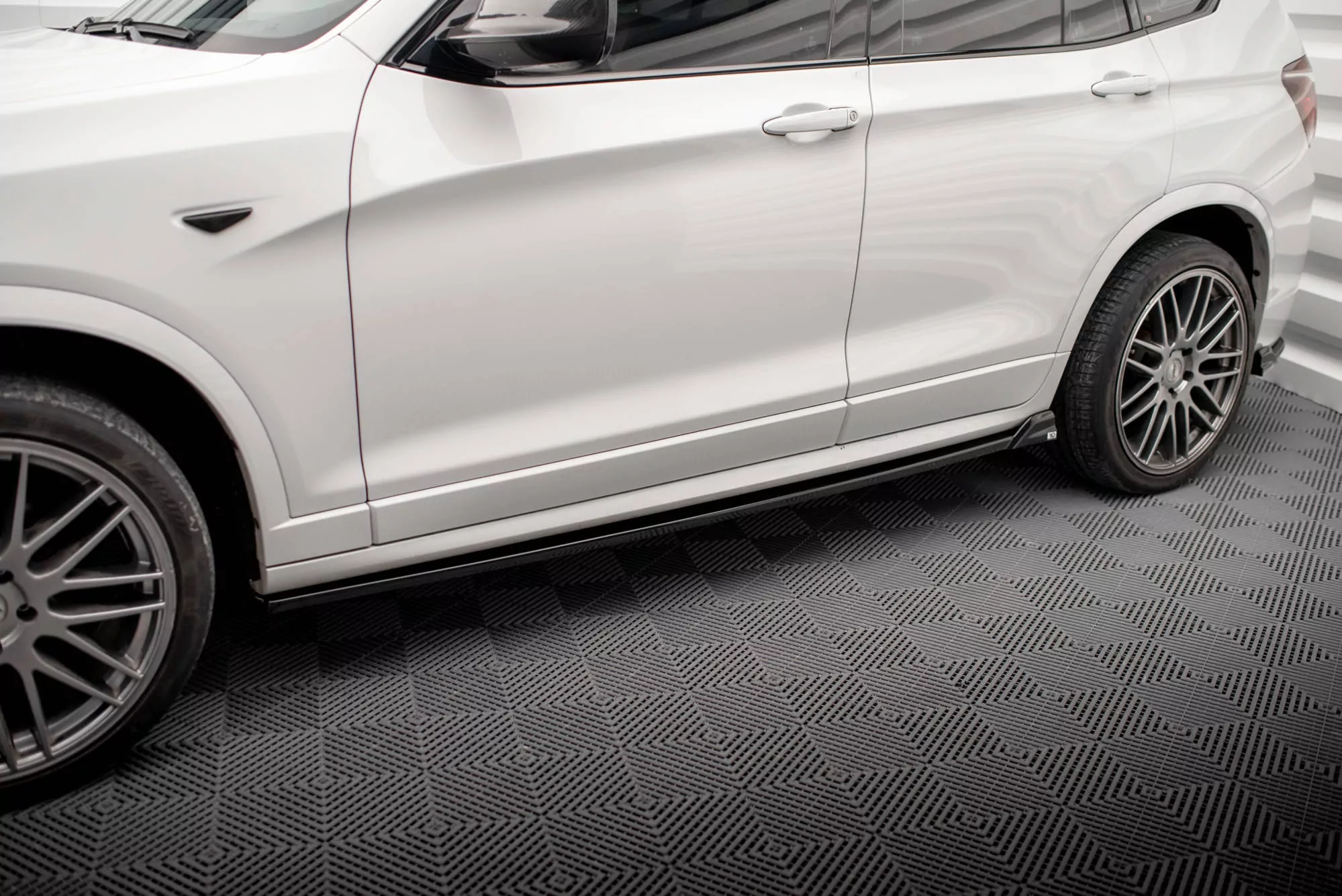 Seitenschweller Ansatz Für BMW X3 M-Paket F25 Schwarz Hochglanz