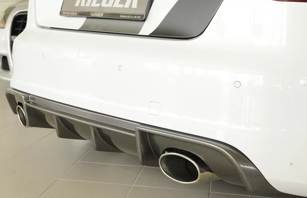 Rieger Heckeinsatz für Audi A3 (8V) - 5-tür. (Sportback 8VA) 07.12-08.16 (bis Facelift) carbon optik
