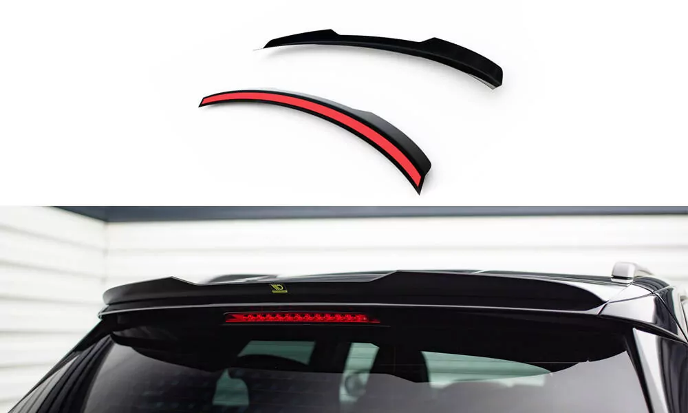 Spoiler CAP Für Peugeot 3008 GT-Line Mk2 Facelift Schwarz Hochglanz