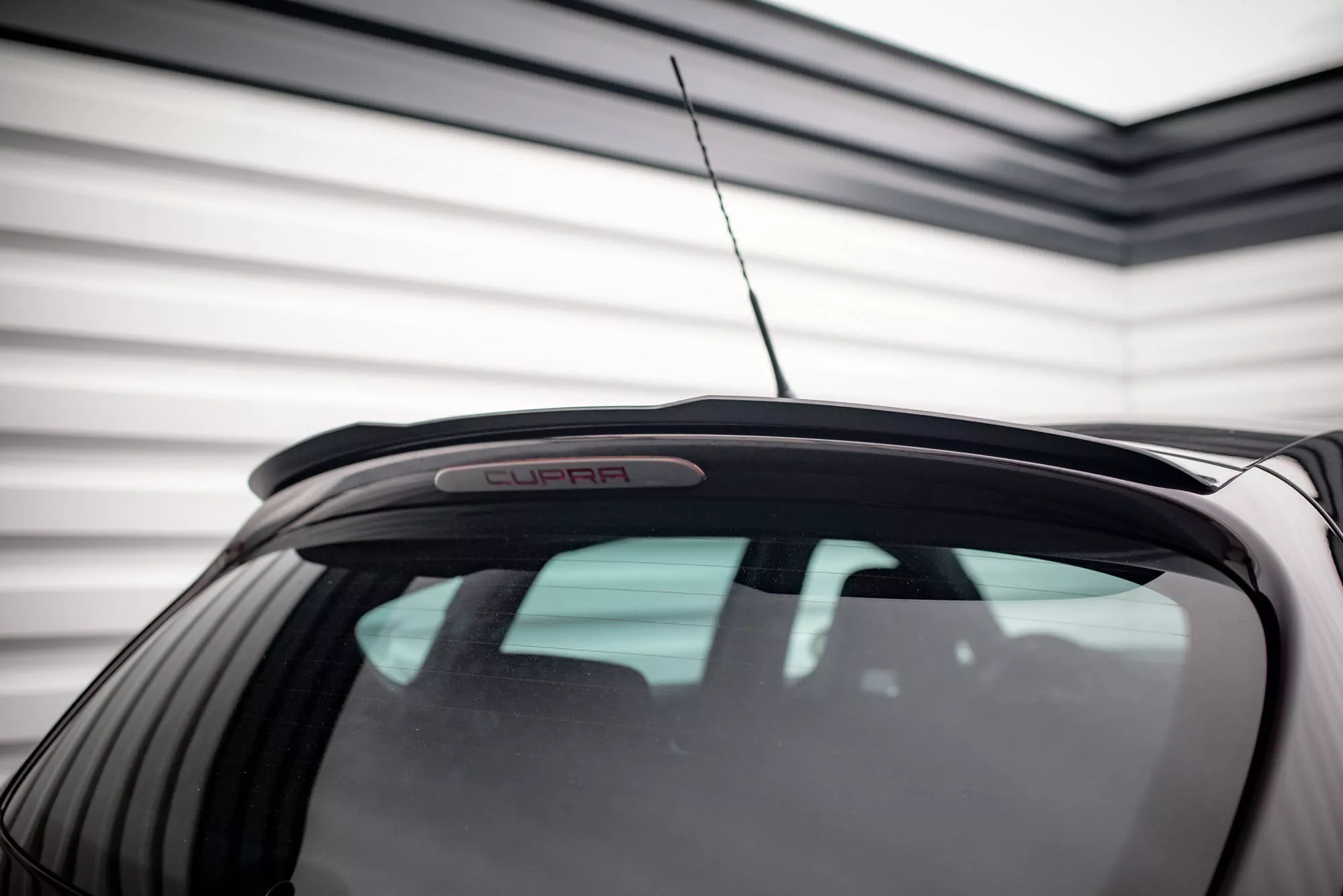 Spoiler CAP Passend Für Passend Für SEAT LEON MK2 CUPRA / FR FL Schwarz Hochglanz Schwarz Hochglanz