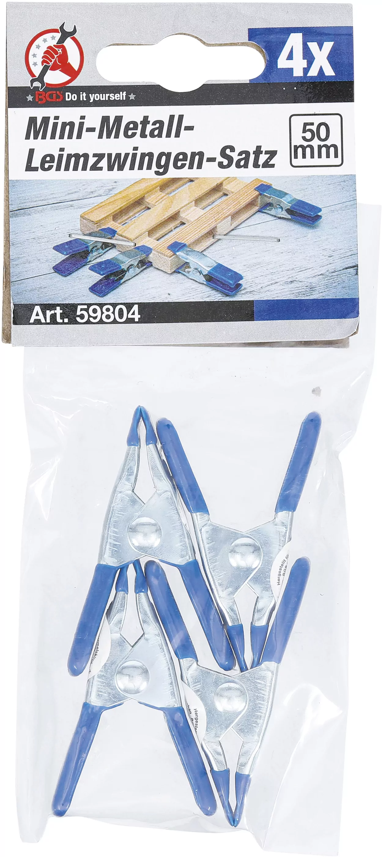 Mini-Metall-Leimzwingen-Satz | 50 mm | 4-tlg.