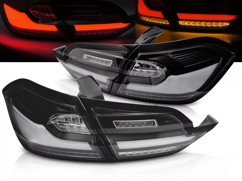 Led Tail Lights Black Fits Ford Fiesta Mk8 17-21 Hatchback 